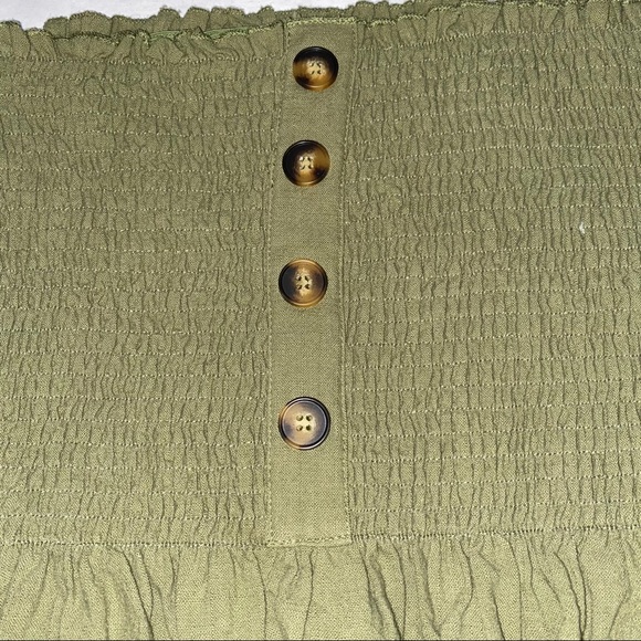 Sadie & Sage Olive Smock Tube Top size large - Picture 5 of 9